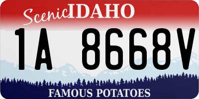 ID license plate 1A8668V