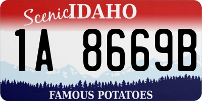 ID license plate 1A8669B