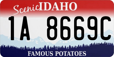 ID license plate 1A8669C