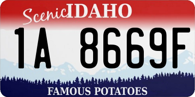 ID license plate 1A8669F