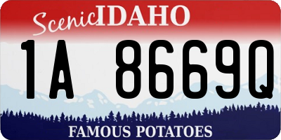 ID license plate 1A8669Q