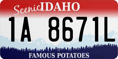 ID license plate 1A8671L