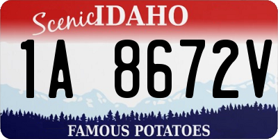 ID license plate 1A8672V