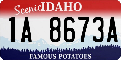 ID license plate 1A8673A