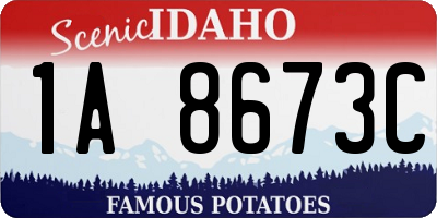 ID license plate 1A8673C