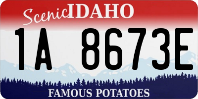 ID license plate 1A8673E
