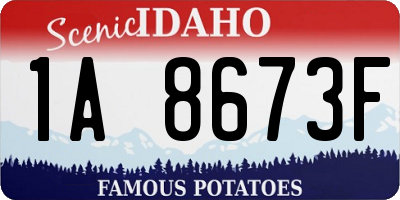 ID license plate 1A8673F