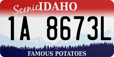 ID license plate 1A8673L