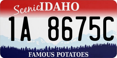 ID license plate 1A8675C