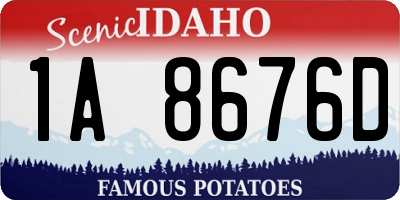 ID license plate 1A8676D