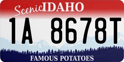 ID license plate 1A8678T