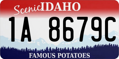 ID license plate 1A8679C