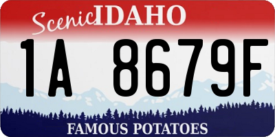 ID license plate 1A8679F