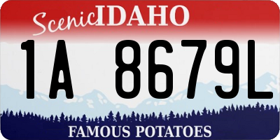 ID license plate 1A8679L