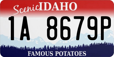 ID license plate 1A8679P