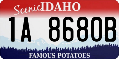 ID license plate 1A8680B