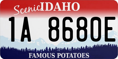 ID license plate 1A8680E
