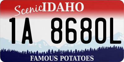 ID license plate 1A8680L