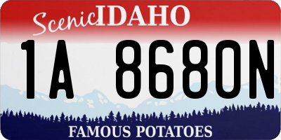 ID license plate 1A8680N