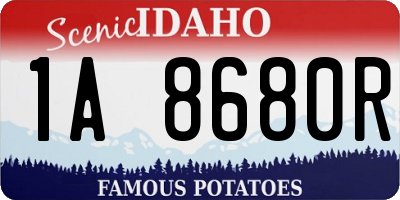 ID license plate 1A8680R