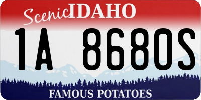 ID license plate 1A8680S