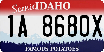 ID license plate 1A8680X