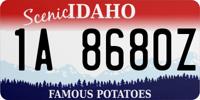 ID license plate 1A8680Z