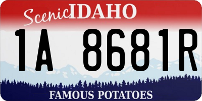 ID license plate 1A8681R