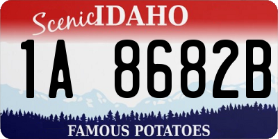 ID license plate 1A8682B