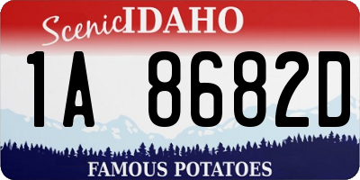 ID license plate 1A8682D