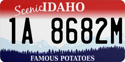 ID license plate 1A8682M