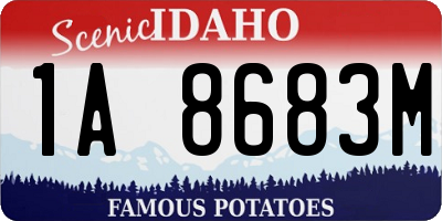 ID license plate 1A8683M