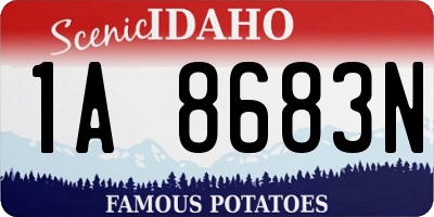 ID license plate 1A8683N
