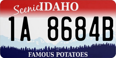 ID license plate 1A8684B