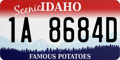 ID license plate 1A8684D