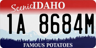 ID license plate 1A8684M