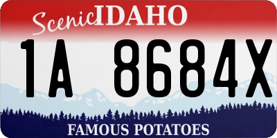 ID license plate 1A8684X