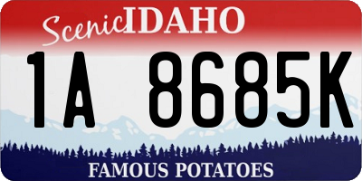 ID license plate 1A8685K