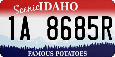 ID license plate 1A8685R