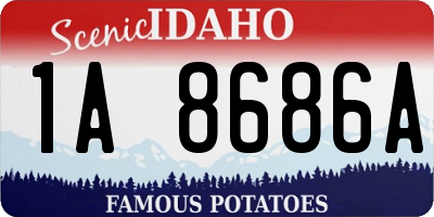 ID license plate 1A8686A