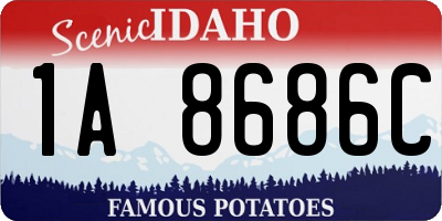 ID license plate 1A8686C