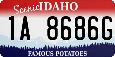 ID license plate 1A8686G