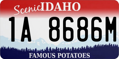 ID license plate 1A8686M