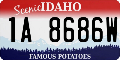 ID license plate 1A8686W