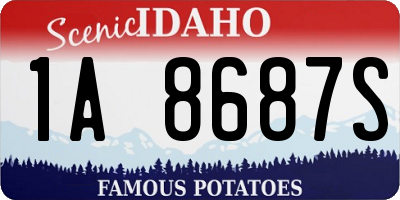ID license plate 1A8687S