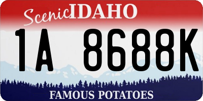 ID license plate 1A8688K