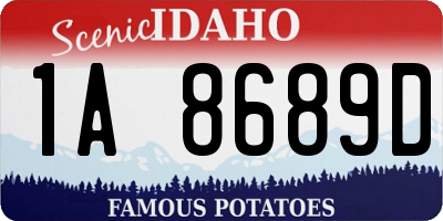 ID license plate 1A8689D