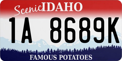 ID license plate 1A8689K
