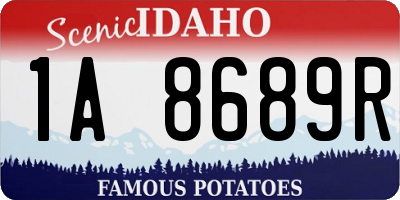 ID license plate 1A8689R