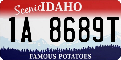 ID license plate 1A8689T